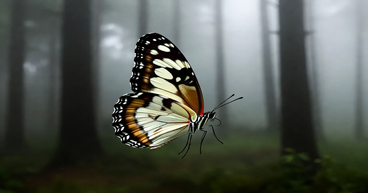 Black, Orange and White Butterfly