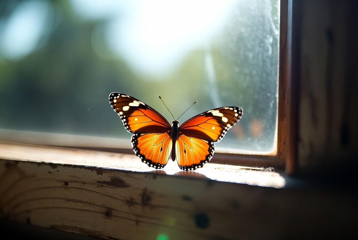 Black, Orange and White Butterfly
