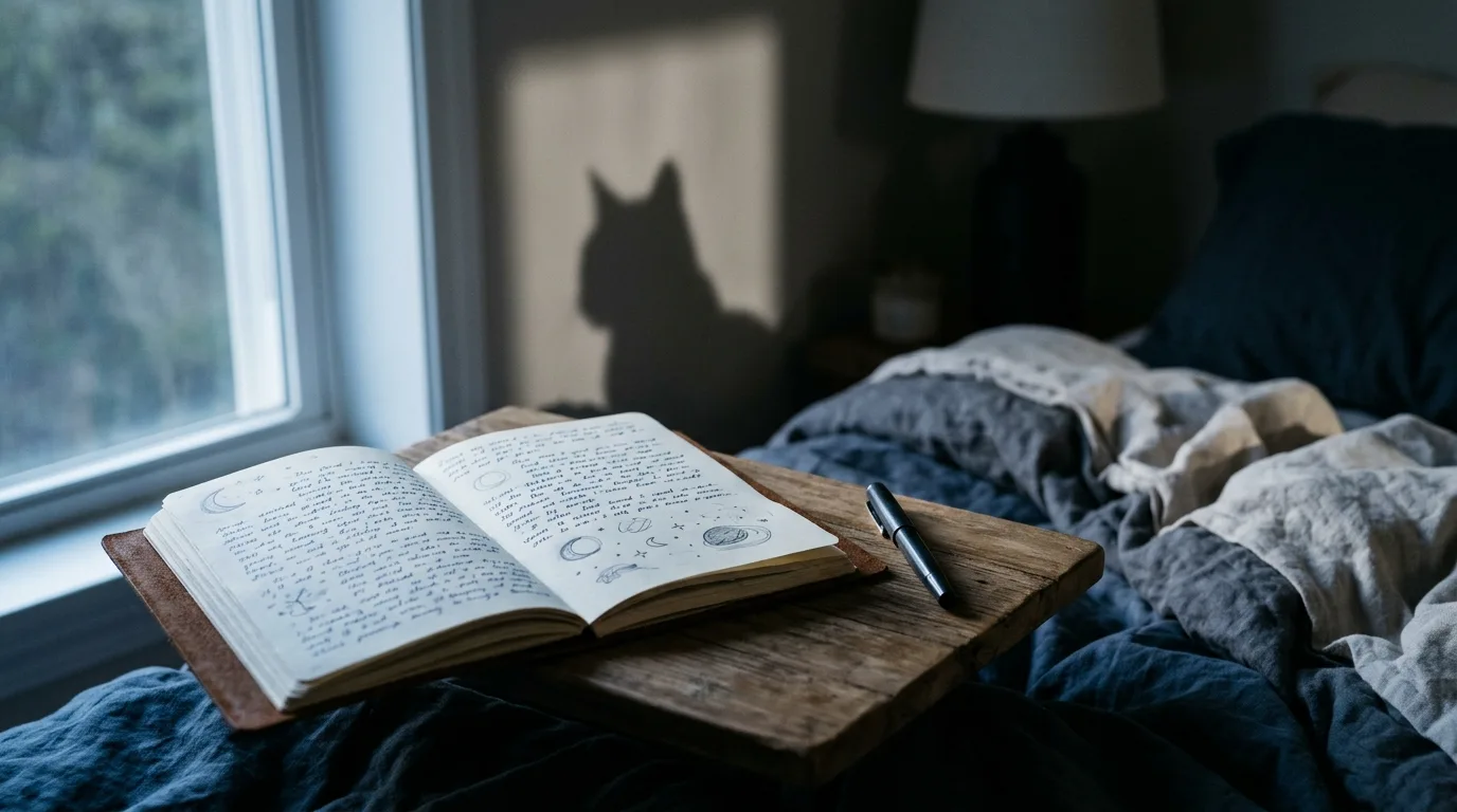 journaling after a black cat dream for reflection