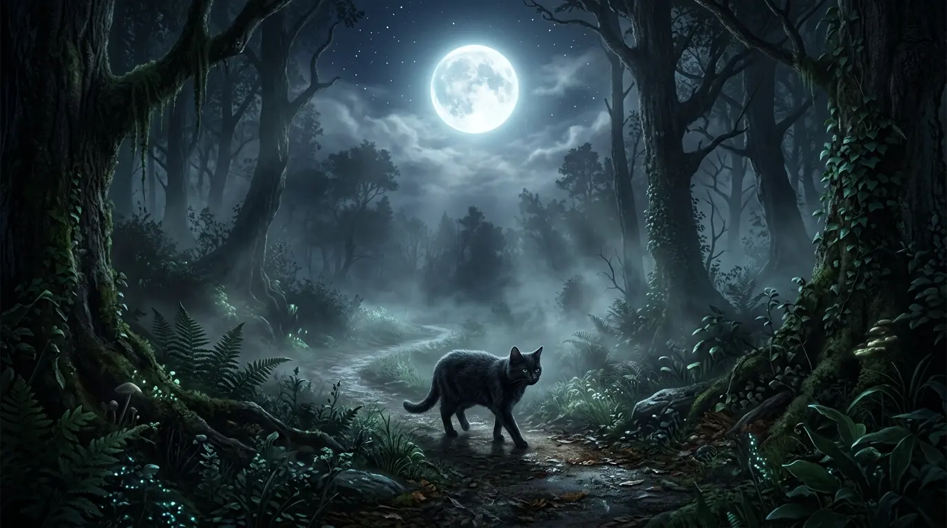 black cat dream meaning night setting spiritual reflection