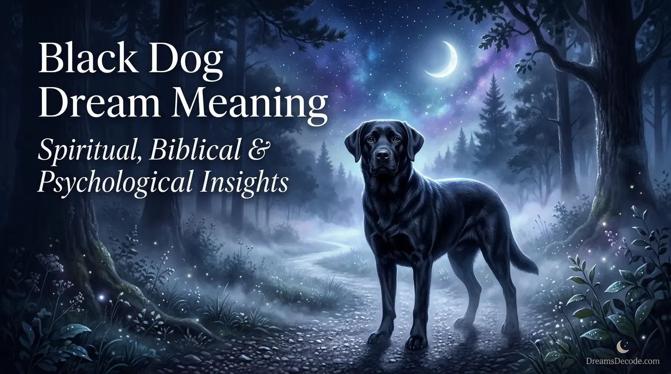 peaceful reflection after a black dog dream meaning