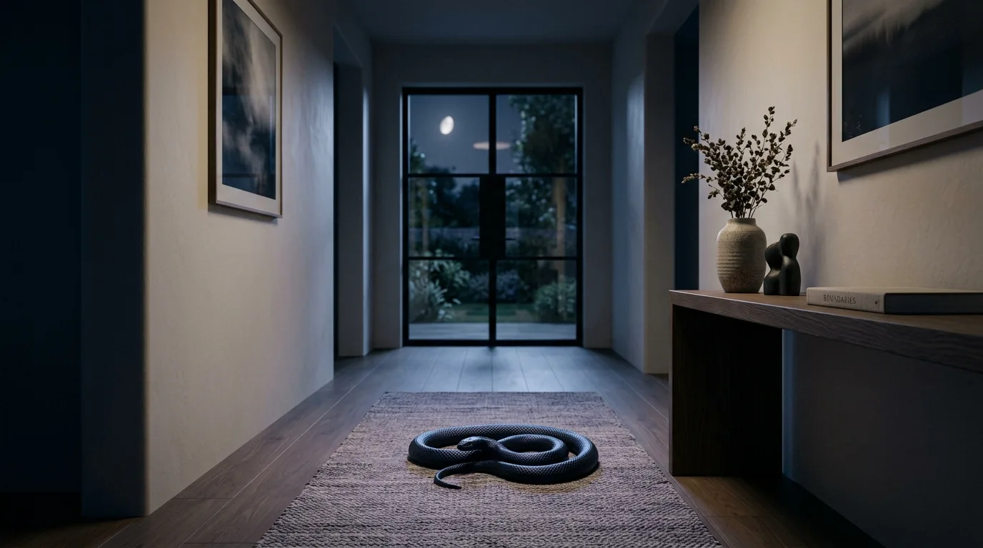 black snake in house dream interpretation