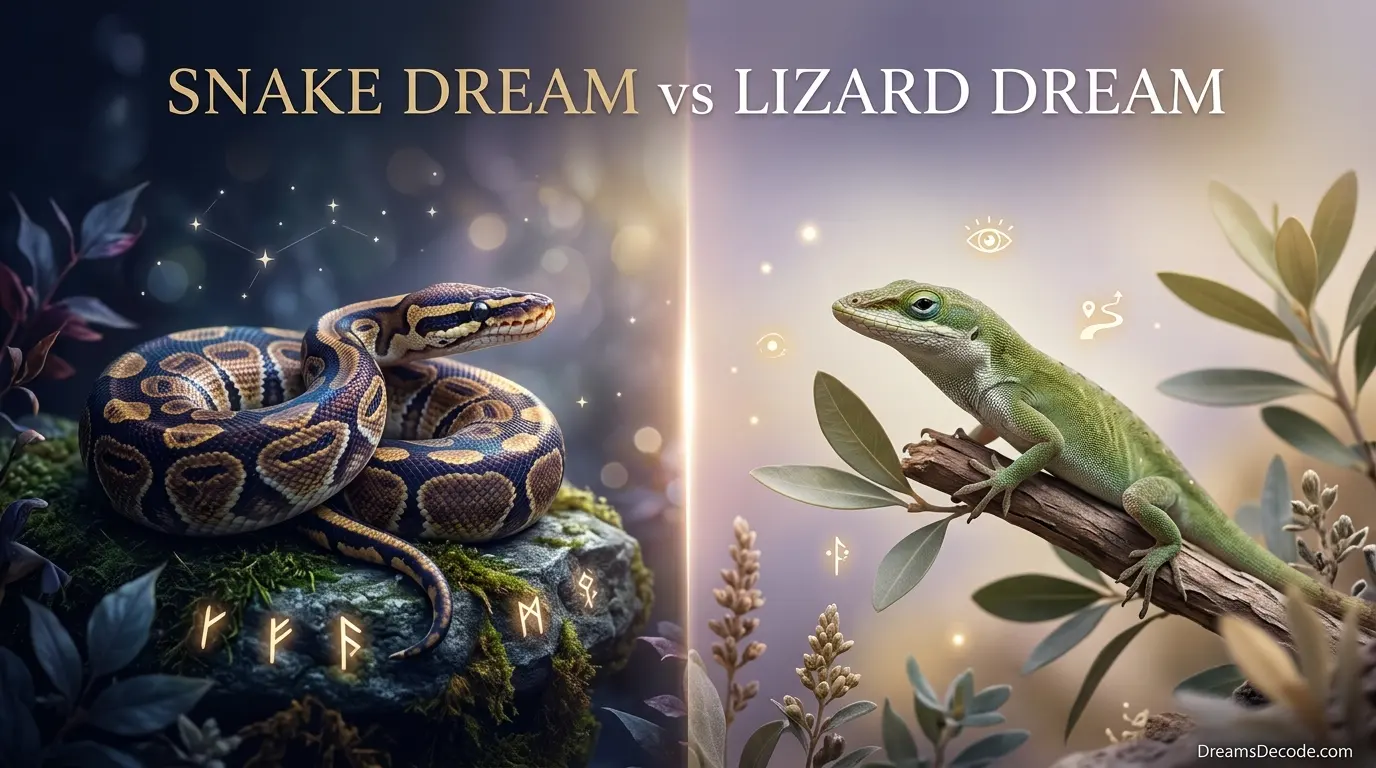 snake dream vs lizard dream meaning comparison for dream symbolism