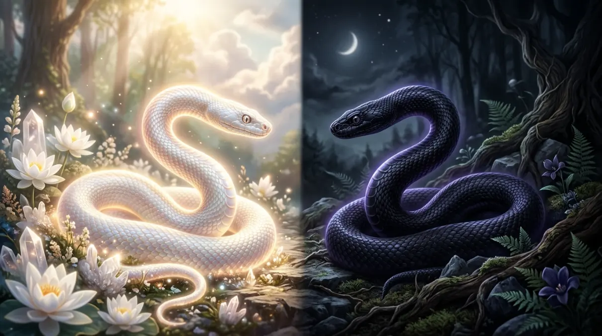 white snake vs black snake dream meaning comparison