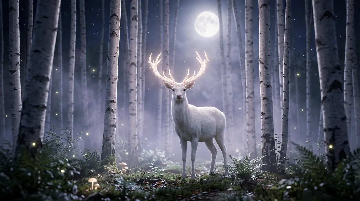 White deer in a dream symbolizing purity and spiritual deer dream meaning