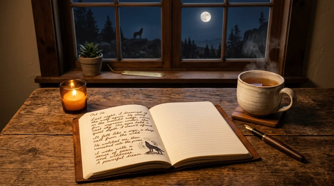 wolf dream meaning journal and reflection